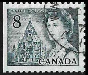 Queen Elizabeth II and Library of Parliament