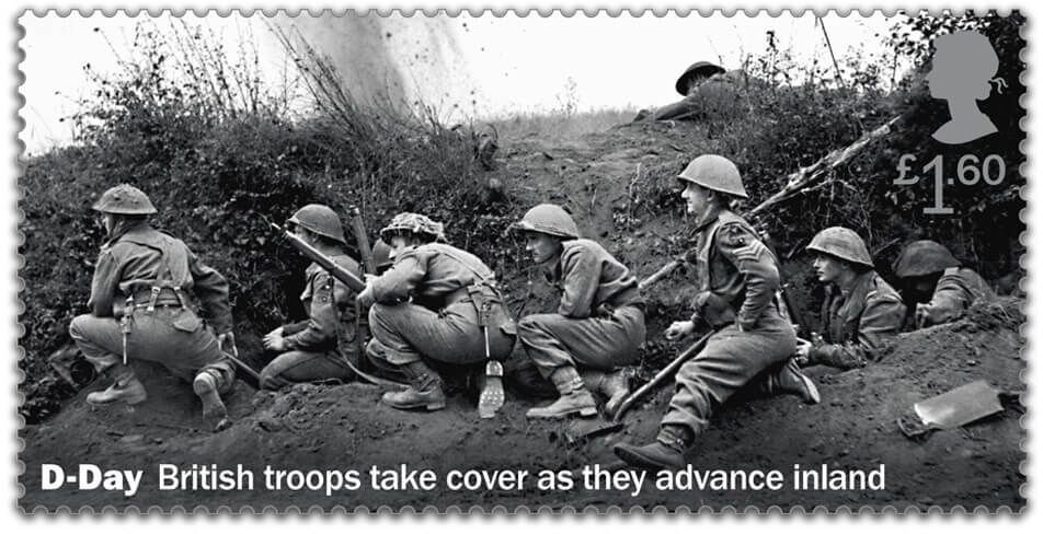 British Troops Advance Inland