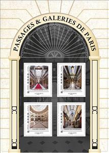 Mini Sheet, Passages and Galleries of Paris, France,  , Architecture