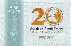 Stamp, Avatud eesti Fond 20 aastat, Personalized and Private Mail Stamps,  