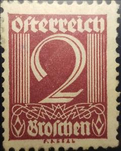 Stamp, Numerals, Austria,  