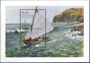 Souvenir Sheet, Dory, Barbuda,  , Sailing Ships, Ships