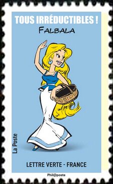 Stamp, Falbala, France,  , Cartoons, Comics
