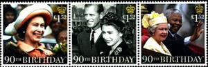 Se-tenant, Se-tenant Strip Of 3, United Kingdom of Great Britain & Northern Ireland,  , Anniversaries and Jubilees, Famous People, Heads of State, Queens, Royalty, Special Occasions