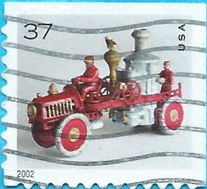 Stamp, Toy Fire Pumper, United States of America,  , Cars, Toys, Vehicles