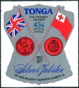 Stamp, Flags and royal coats of arms, Tonga,  
