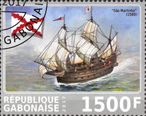 Stamp, Sao Martinho (1580), Cinderellas,  , Sailing Ships