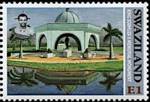 Stamp, King Sobhuza II Memorial Monument, Swaziland,  , Monuments
