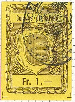 Stamp, Carona, Switzerland,  