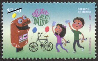 Stamp, Day of the Child, Mexico,  , Children, Mailboxes