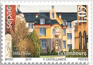 Stamp, SEPAC 2019 : Heritage Residential Houses, Luxembourg,  , Architecture, Houses