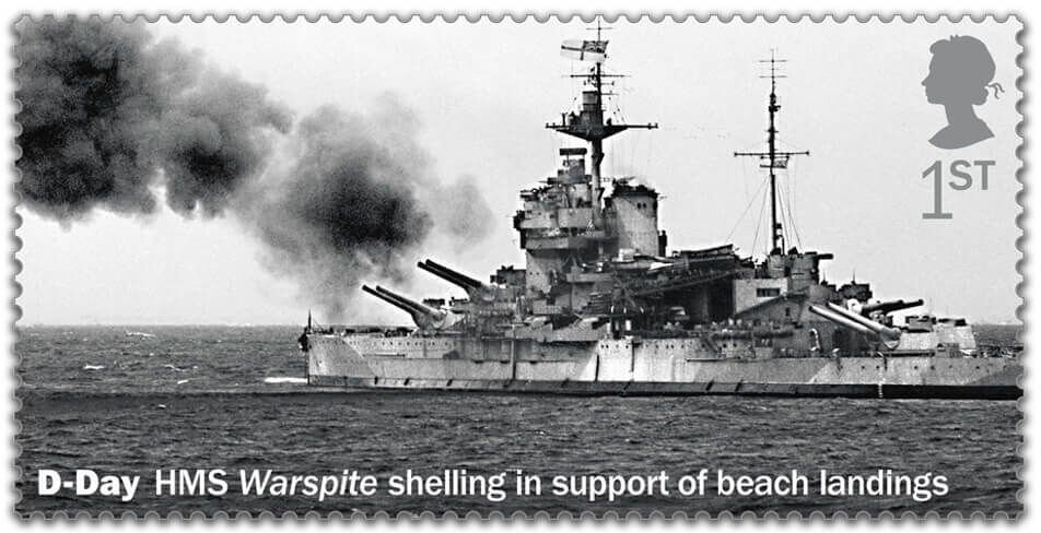HMS Warspite Shelling