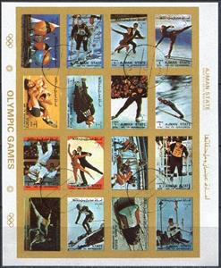 Mini Sheet, Olympic games 1972, Ajman,  