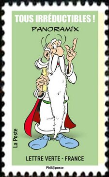 Stamp, Panoramix, France,  , Cartoons, Comics