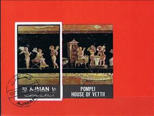 Souvenir Sheet, The three angels, Ajman,  