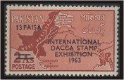 Map showing disputed areas (Dacca stamp exhibition 1963)