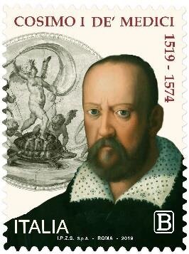 Stamp, 500th Anniversary of Birth of Cosimo I de'Medici, Italy,  , Famous People, Men, Politicians