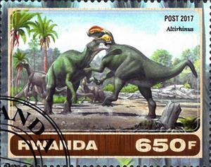 Stamp, Altirhinus, Cinderellas,  , Dinosaurs, Prehistorical Animals