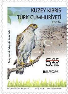 Stamp, Bonelli's Eagle (Aquila fasciata), Northern Cyprus,  , Animals (Fauna), Birds, Birds of Prey, C.E.P.T. / Europe, Eagles