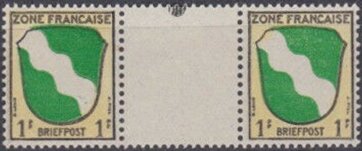 Gutter Pairs, Coat of Arms of Rheinland, Germany, Allied Occupation 1945-1949,  , Coats of Arms