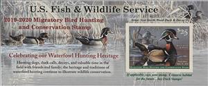 Souvenir Sheet, Wood Duck and Decoy, United States of America,  , Animals (Fauna), Birds, Ducks, Hunting