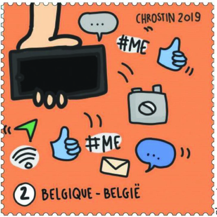 Stamp, Digital Native, Belgium,  , Cartoons