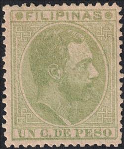 Stamp, King Alfonso XII, Philippines,  