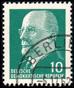 Stamp, Ulbricht, Walter, Germany, Democratic Republic,  , Famous People, Heads of State, Men, Politicians