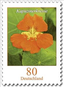 Stamp, Nasturtium, Germany, Federal Republic,  , Flowers, Plants (Flora)