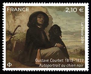 Stamp, Bicentenary of Birth of Gustave Courbet, France,  , Art, Artists, Famous People, Painters