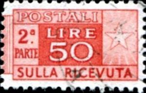 Stamp, Pacchi Postali, Italy,  , Coats of Arms, Musical Instruments, Post Horns, Postal Services