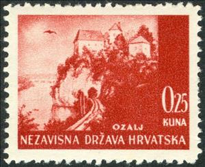 Stamp, Ozalj Castle, Croatia,  , Castles, Landscapes
