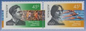 Se-tenant, 1996 Olymic Game, Atlanta (Se-tenant Pair), Australia,  , Anniversaries and Jubilees, Athletes, Olympic Games, Sports
