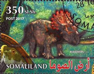 Stamp, Regaliceratops, Cinderellas,  , Dinosaurs, Prehistorical Animals
