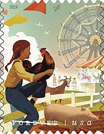 Child with Rooster and Ferris Wheel