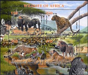 Mini Sheet, Wildlife of Arrica, Cinderellas,  , Animals (Fauna)