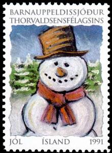 Stamp, Jol 1991, Cinderellas,  , Charity, Christmas