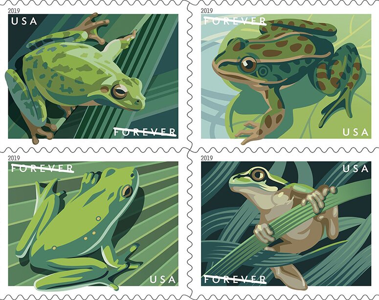 Frogs (Se-Tenant Block of 4)