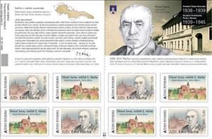Booklet, Prezident Emil Hácha 2, Personalized and Private Mail Stamps,  , Churches - Cathedrals - Basilicas - Chapels, Heads of State