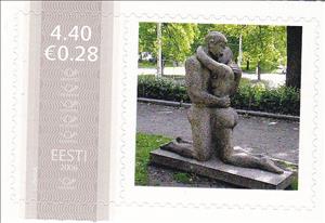 Stamp, Sculptures of Tallinn - A moment after the kiss, Personalized and Private Mail Stamps,  , Sculptures