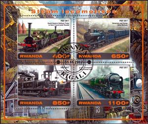 Mini Sheet, Locomotives, Cinderellas,  , Locomotives