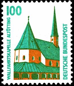 Stamp, Pilgrimage Chapel, Altötting, Germany, Federal Republic,  , Buildings, Churches - Cathedrals - Basilicas - Chapels