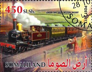 Stamp, London and South Western Railway, Cinderellas,  , Locomotives, Railways, Steam Traction