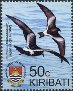 Stamp, Leach's Storm Petrel, Kiribati,  , Birds, Coats of Arms