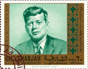 Stamp, J.F. Kennedy, Sharjah,  , Famous People, Politicians