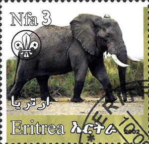 Stamp, Elephant, Cinderellas,  , Animals (Fauna), Elephants, Mammals