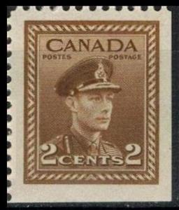 Stamp, King George VI in Military Uniform, Canada,  , Famous People, Headgear, Heads of State, Kings, Men, Royalty, Uniforms