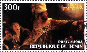Stamp, Rembrandt, Cinderellas,  , Paintings