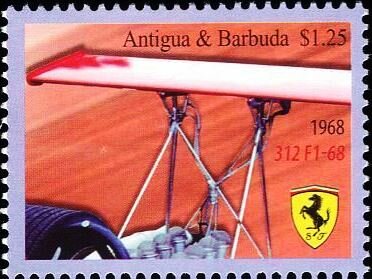 Air foil and rear wheel of 1968 312 F1-68