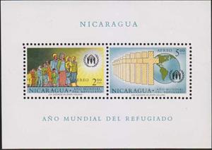 Souvenir Sheet, World Refugee Year, Nicaragua,  , Refugees
